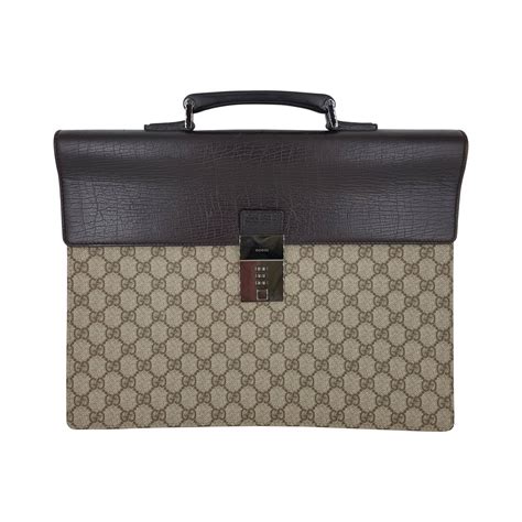 gucci briefcase brown|vintage gucci briefcase leather.